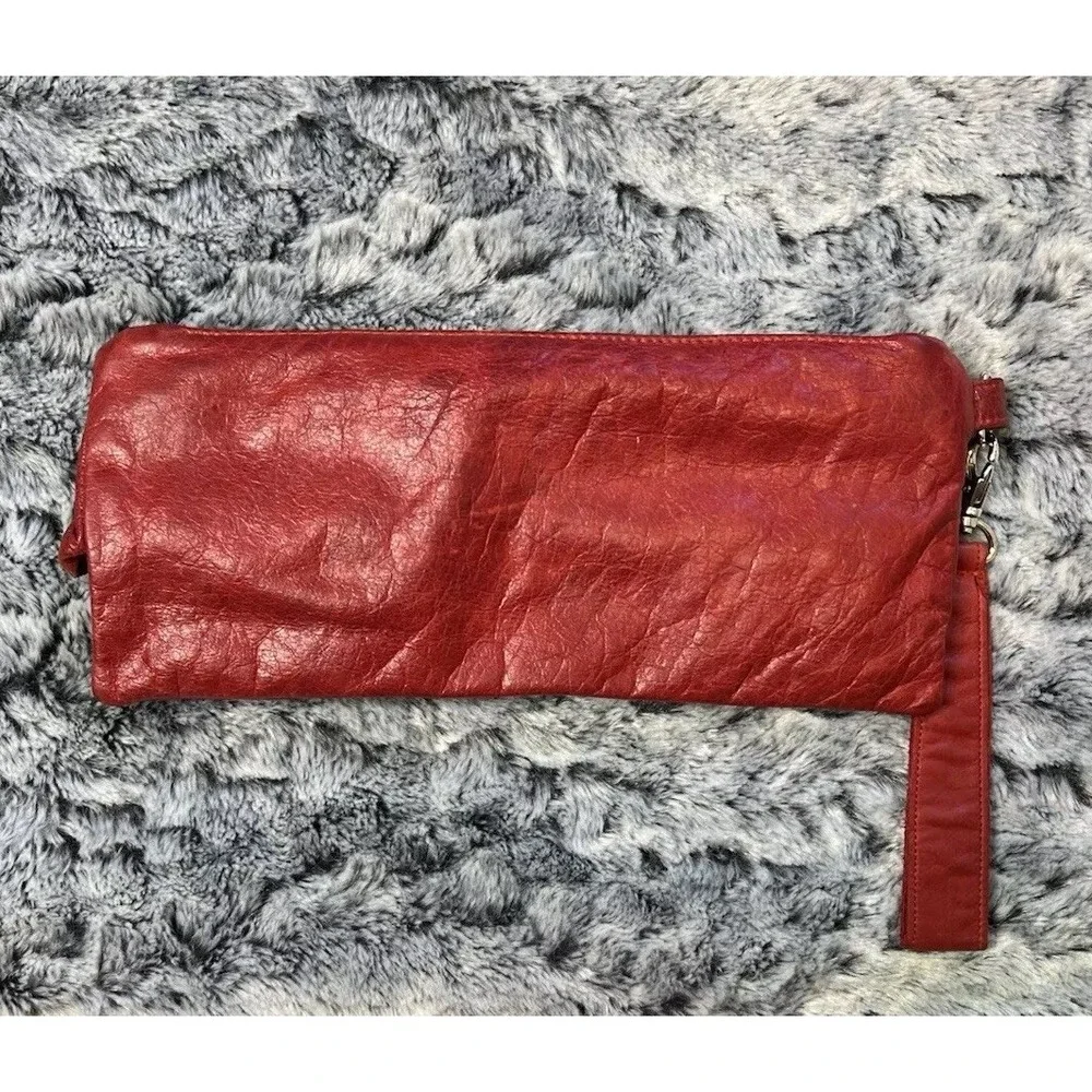 VTG Cammie Hill‎ NY Red Soft Leather Wristlet